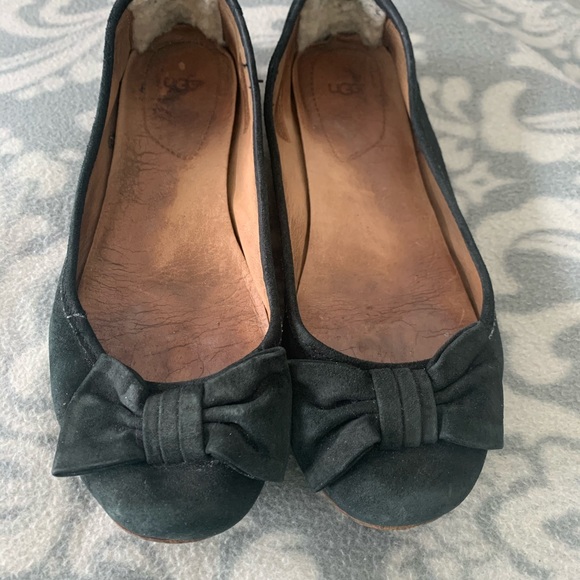 Ugg black suede ballet flats - Picture 2 of 2